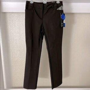 Elegant Brown Slim Boot Stretch Women's Pants